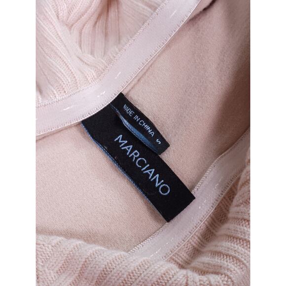 Marciano Off-the-Shoulder Ribbed Foldover Sweater Top – Size S - Picture 2 of 10